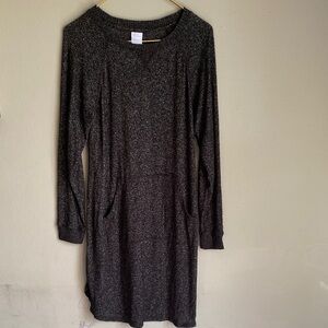 stars above Charcoal Black Long-Sleeve Knit Dress